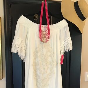Off shoulder Mexican style sexy dress